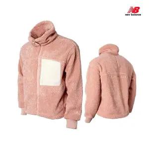 [하프클럽/] W 루즈핏 덤블플리스 볼드넥 집업자켓 NBMDA4W292-26 라이트핑크 플