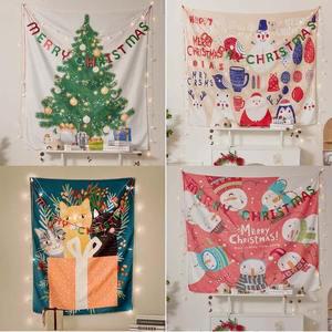 [아스파시아]크리스마스 대형 패브릭 포스터 모음전 + 별전구 + 가랜드 세트