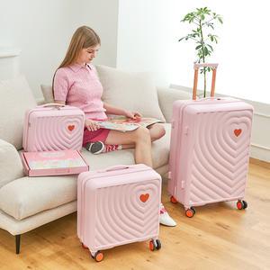 큐랑 하트시티 감성여행 14인치 18인치 28인치 레디백 기내용 수하물용 대형 여행용 캐리어