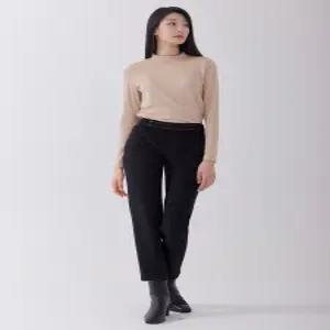 [지센] 기모 스판 풀밴드 슬림 배기 팬츠 LCPTOA26_BK