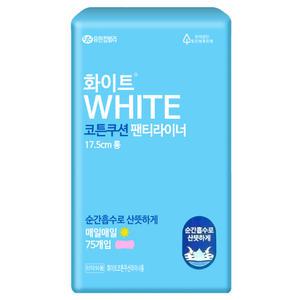 화이트 코튼 쿠션 라이너 롱 75P X 1팩
