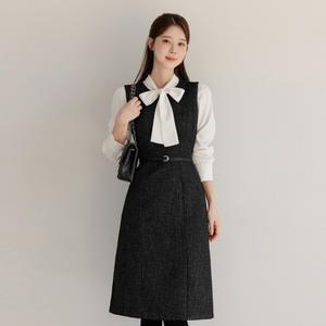 [시크라인] (~XXL까지) 마론드 트위드 셋업 뷔스티에 원피스 겨울 오피스룩 하객룩 연말룩 모임룩 파티룩 빅사이즈