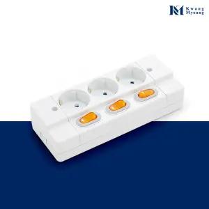 광명전기 국산 개별 노출 콘센트 3구 절전형 스위치 탭 16A 220V