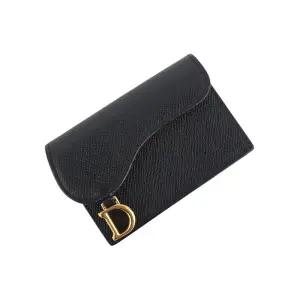 [중고명품]  S5611CTZQ 그레인 카프스킨 새들 플랩 카드지갑 33979