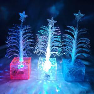 3개 광섬유무드등 LED 크리스마스트리 조명 장식 소품
