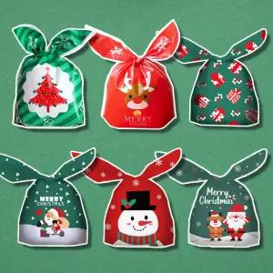크리스마스 포장 봉투 간식 사탕 쿠키 비닐 OPP 어린이집 산타 선물 루돌프 토끼귀 포장지
