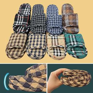 남성용 3겹면실내화 삼중 3중 세겹 퀼트 거실화 실내화 쿠션 푹신 코튼 천 어린이집선생님 유치원 지인 선물 층간소음 족저근막염