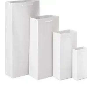 화이트 두껍고 튼튼한 260g 크라프트 흰색 하얀색 코팅 종이쇼핑백 종이가방 무지 답례품 행사용 인쇄 제작 오늘출발