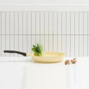 쿡핏 매직백금 인덕션 후라이팬 옐로우 28cm