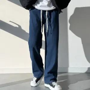 [피팅남]남자 모란 융기모 올밴딩 세미와이드 청바지 데님팬츠