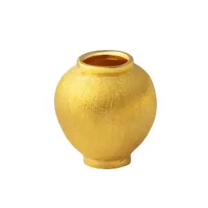 [한국금다이아몬드] 순금 달 항아리 행운 선물 미니 골드바 오브제 5g