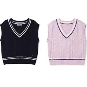 [대구백화점] [레노마키즈] 여아 박시핏 꽈배기 니트 조끼(R2431K453)