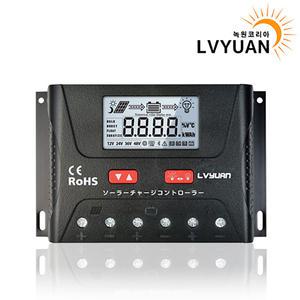 녹원 태양광 태양열 패널 솔라 고효율 PWM 컨트롤러 12V/24V 40A