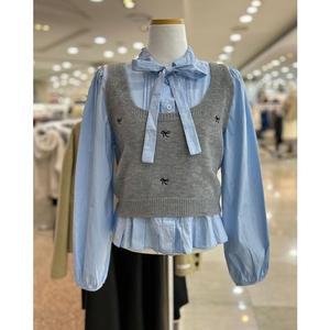 [갤러리아] 부루앤쥬디 리본베스트셔츠세트 BBRCST103C