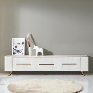 [스코나] 리벨스 템바보드 로즈골드 포세린 세라믹 2100 거실장 TV장