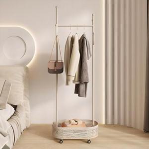 kurua 선인장형 철제 이동식 스탠드 옷걸이 행거, 화이트 one option