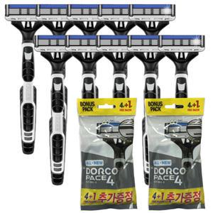 도루코 페이스4 일회용면도기 10개 (5매 폴리백 포장 2봉지) FRC100 휴대용면도기 gi
