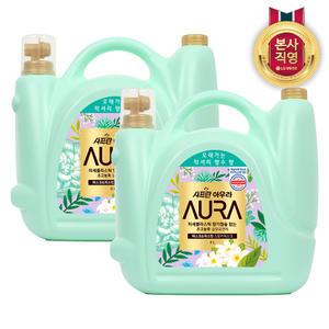 샤프란 아우라 8L 대용량섬유유연제 스모키머스크 2개