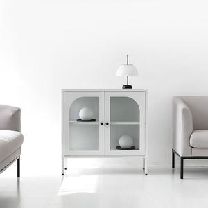 [기타]북유럽 거실 수납장 아치형 유리 진열장