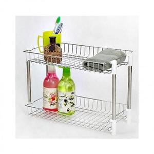 스텐 화장실수납선반 욕실용품정리 2단  (3huHP)