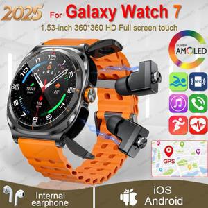 2025년 삼성 갤럭시 워치 7 울트라 in 1 무선 헤드셋 통화 야외 음악