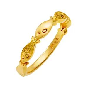 갤러리아 순금 물고기 24K 여자 반지 금반지 매듭 디자인 3g