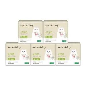 시크릿데이 순한코튼 린넨 오가닉커버 소형 18PX5팩