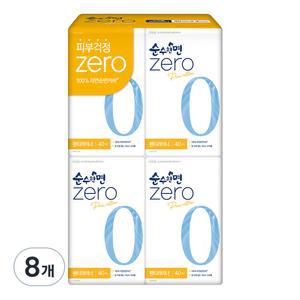 순수한면 제로 부드러운 안심 뉴팬티라이너 슈퍼롱 40개입 8개