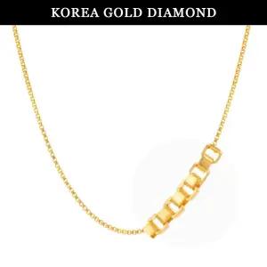갤러리아 순금 목걸이 24k 금 여자 박스 체인 7.5g