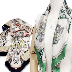 그레이스 양면 실크스카프 사계절 정사각 70 사이즈 여성 고급 스카프 머플러