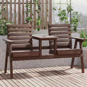 펜션 2인용 스 의자 모델A 정원용 등받이 우드 라탄 공원 팬션 방부목 2인 나무의자