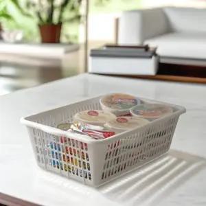 사각 다용도 바구니 2호 플라스틱 소쿠리 장난감 정리함 세탁바구니 48.5x33.5cm