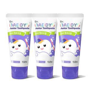 닥터데디스 튼튼치약 주니어 초등학생 불소치약 청포도향 60g 3개입