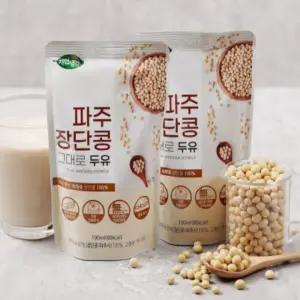 맷돌방식으로 만든 무첨가 파주 장단콩 그대로 두유 190ml 60팩