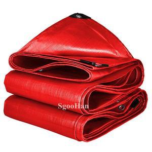 4X6 방풍 캐노피천 범용 방수 가든 빨간색 시트 음영 4M 타포린