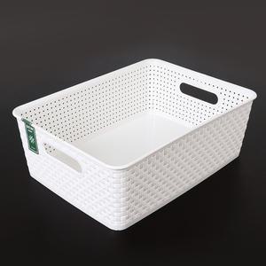 광신 라탄 바구니 4호 수납함 바스켓 플라스틱 소품 정리함 문구상자
