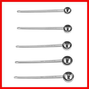 H55E 304STAINLESS Steel Long Coffee Spoon 측정 스푼 10ml/15ml/20ml/25ml/30ml 정확한 측정을위한 주방