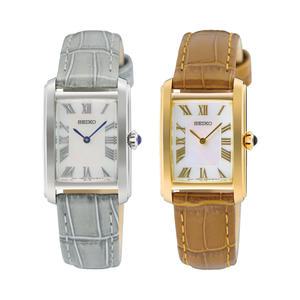 백화점AS가능 세이코 SWR099P1 SWR100P1 레이디 스퀘어 사각 여성가죽시계 여자시계