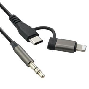 스마트폰 AUX출력변환케이블 3.5잭 C타입8핀 스프링젠더