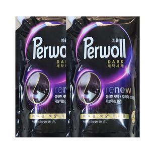 헨켈 퍼울 다크 세탁세제 일반드럼 겸용 리필 1.7L 2개_