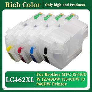 LC462XL 일회용 칩이 있는 Brother MFC J2340 J3540 J3940 프린터용 리필 잉크 카트리지