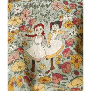 패션스타트 빨간머리앤 원단 11수 코튼린넨 데이지플라워 민트