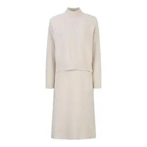 [SI](의정부점)비스코스 모크넥 니트 베스트 & 니트 원피스 SET (SSJOOCY29270)(SSJOO29270)