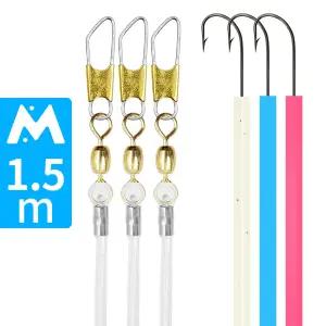 갈치 목줄 바늘 채비 핀도래 전장 1.5m 10개 초축광 플러스 튜브 90mm HLMNUTC