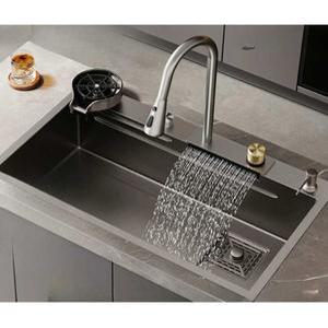 싱크볼셀프교체 셀프교체 사각싱크볼 씽크대 미니 독일 씽크볼 개수대 매립형 다기능 블랙