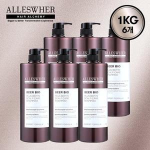 [탈모기능성] 알레스버 독일 맥주효모 샴푸 1kg 6통