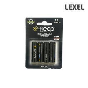 [정품 4개입]E-KEEP 렉셀 AA 충전지 블랙 프로타입 BLACK 2500mAh