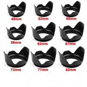 렌즈 후드 49mm 52mm 55mm 58mm 62mm 67mm 72mm 77mm 캐논 니콘 소니 카메라 렌즈용 나사식 꽃잎 렌즈 후드