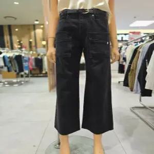 [에고이스트] 라벨 포인트 논스판 와이드팬츠  ER3DP-360