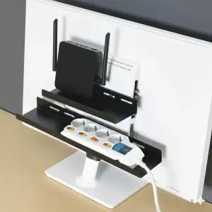 모니터 멀티탭정리함 무타공 공유기 선반 셋톱박스 거치대 데스크테리어 모니터주변기기 TV 베사홀 고정